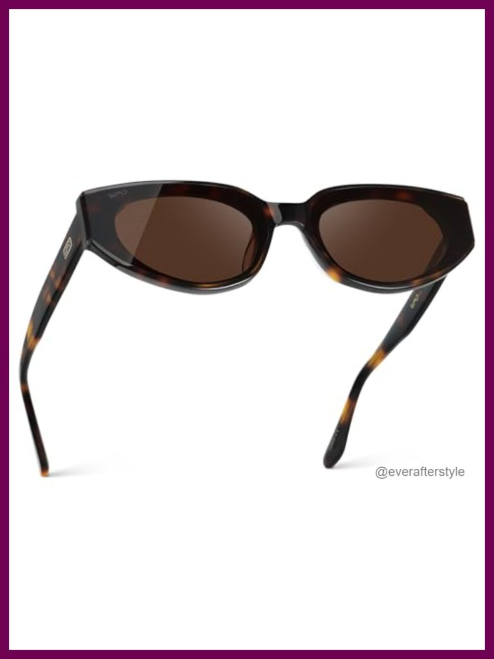 Cat Eye Sunglasses Anti-Reflective Lenses Acetate Frame UV Protect